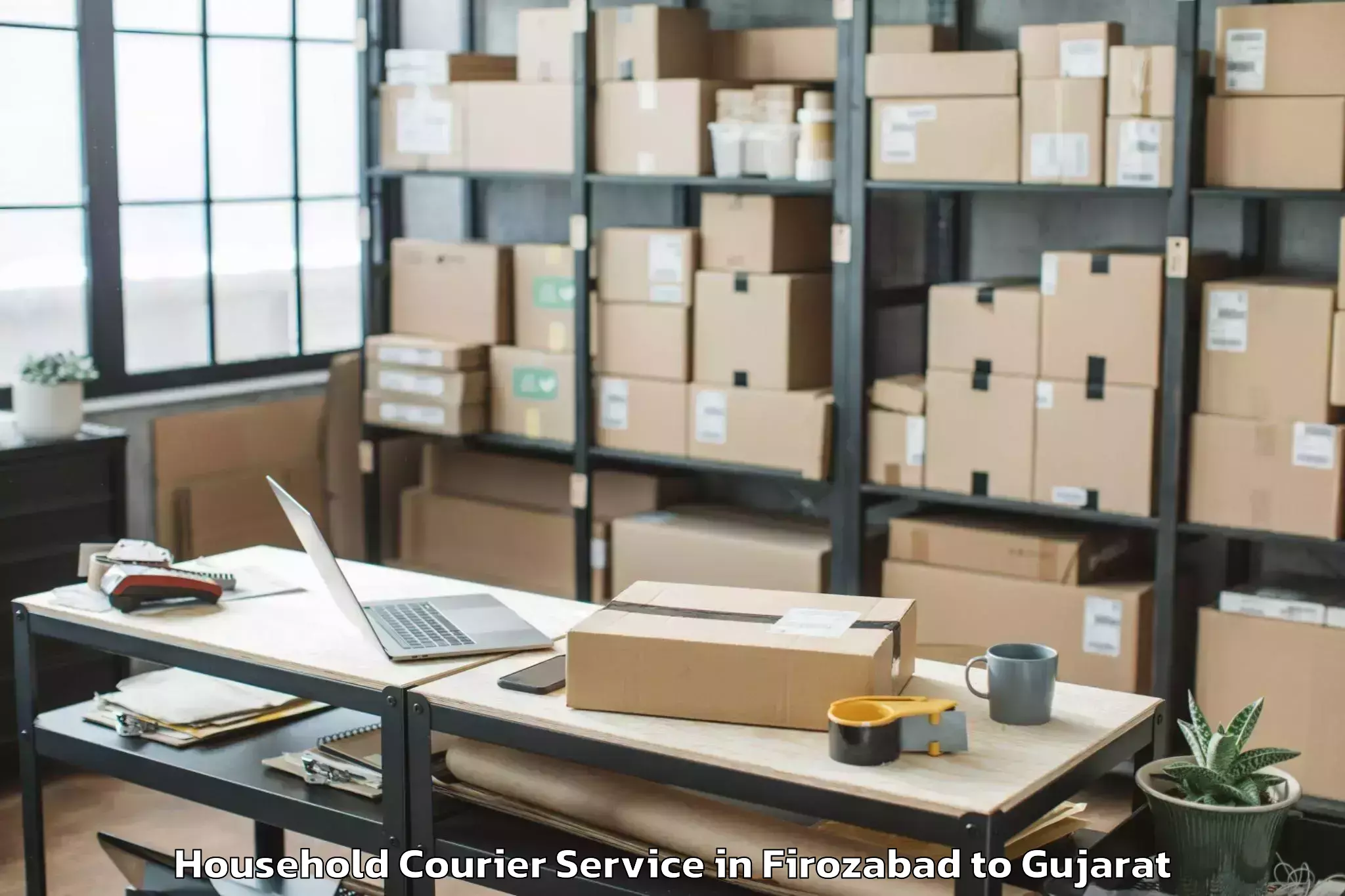 Book Firozabad to Dehgam Household Courier